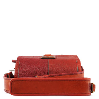 Chloé Fall 2005 Red Grained Leather Saddle Shoulder Bag