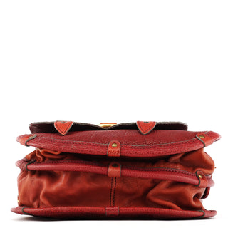 Chloé Fall 2005 Red Grained Leather Saddle Shoulder Bag