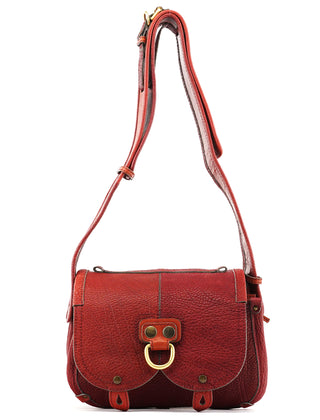 Chloé Fall 2005 Red Grained Leather Saddle Shoulder Bag