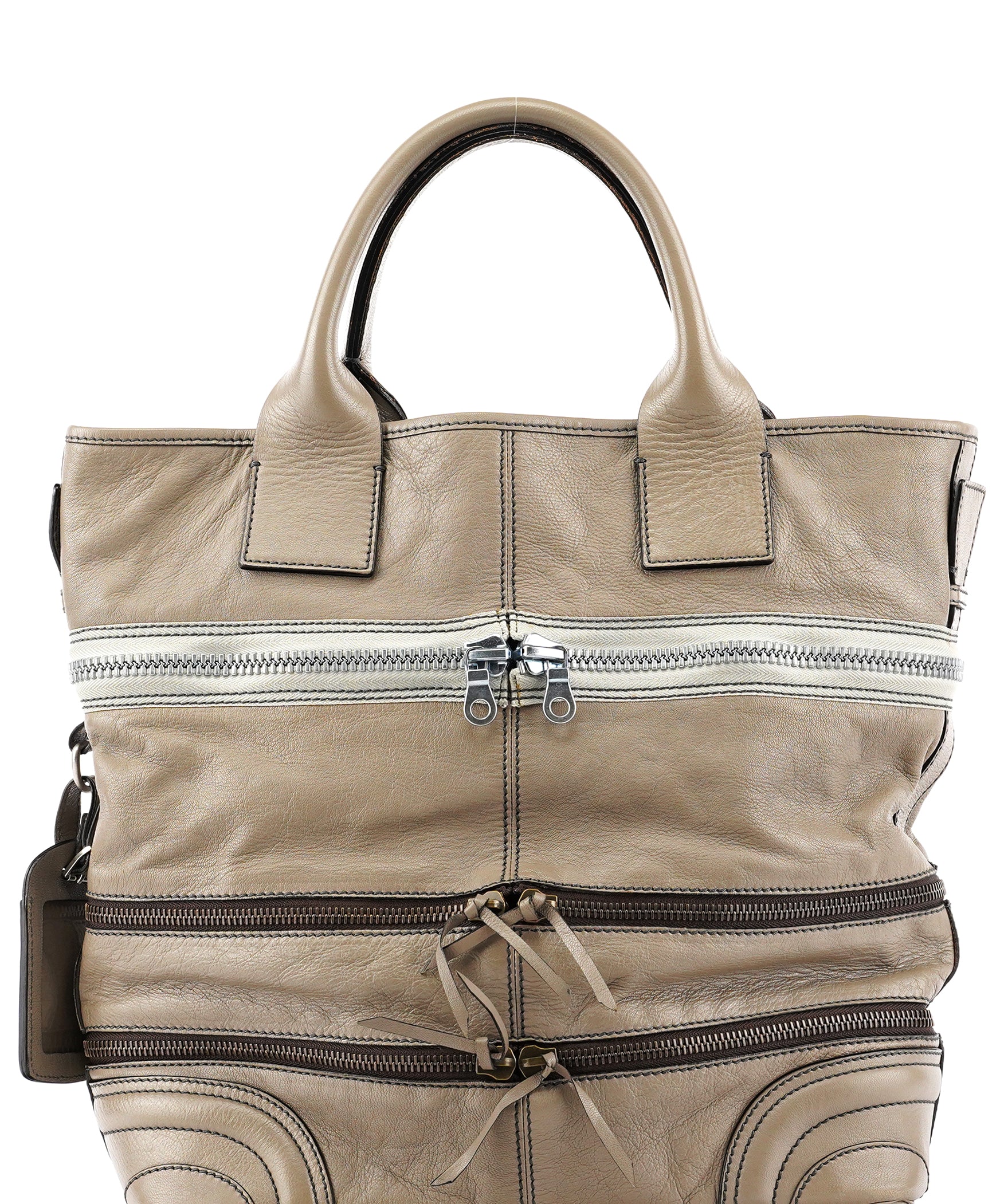 Chloé Fall 2006 Greige Leather Gladys Tote Bag