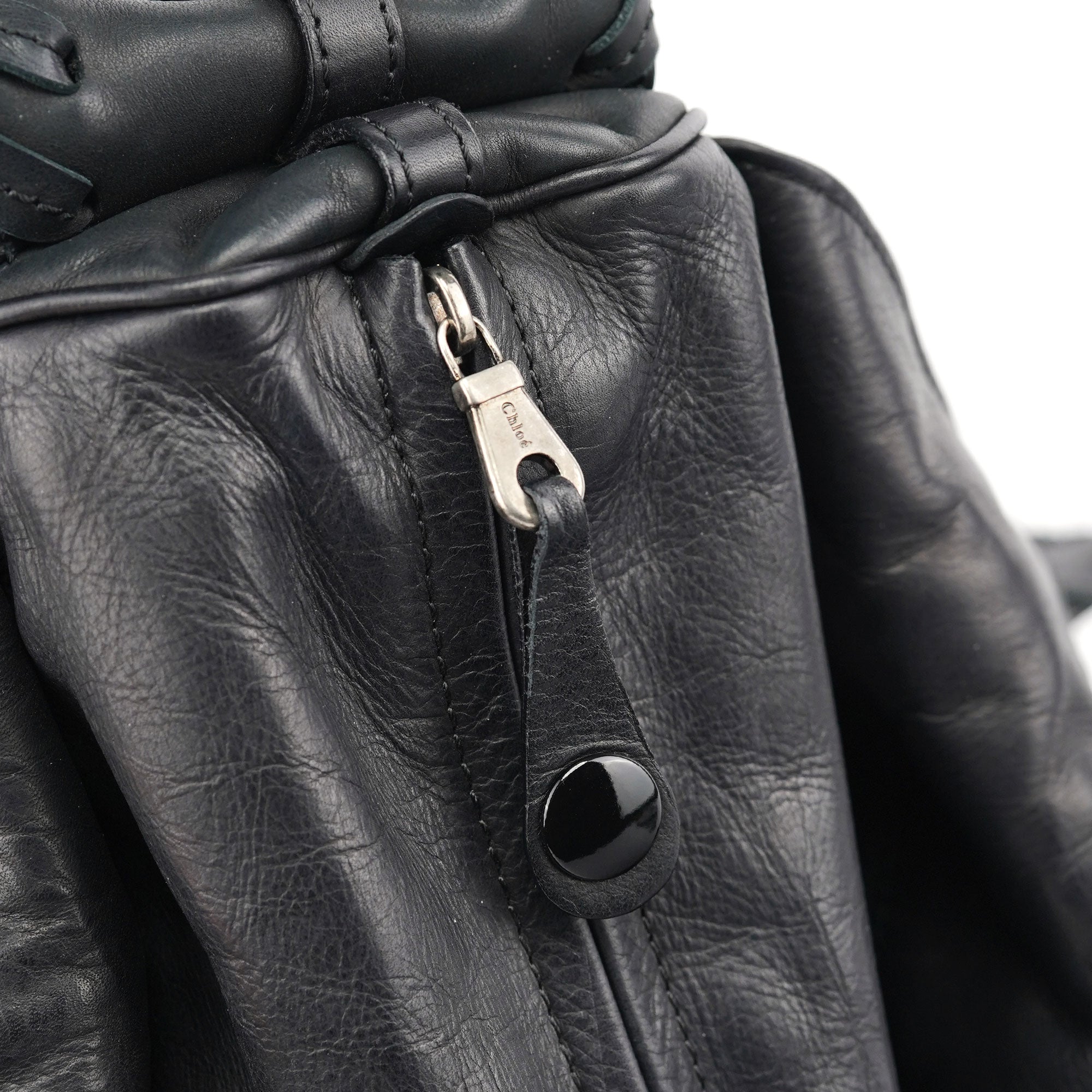 Chloé Sac porté épaule Silverado en cuir d'agneau entièrement noir