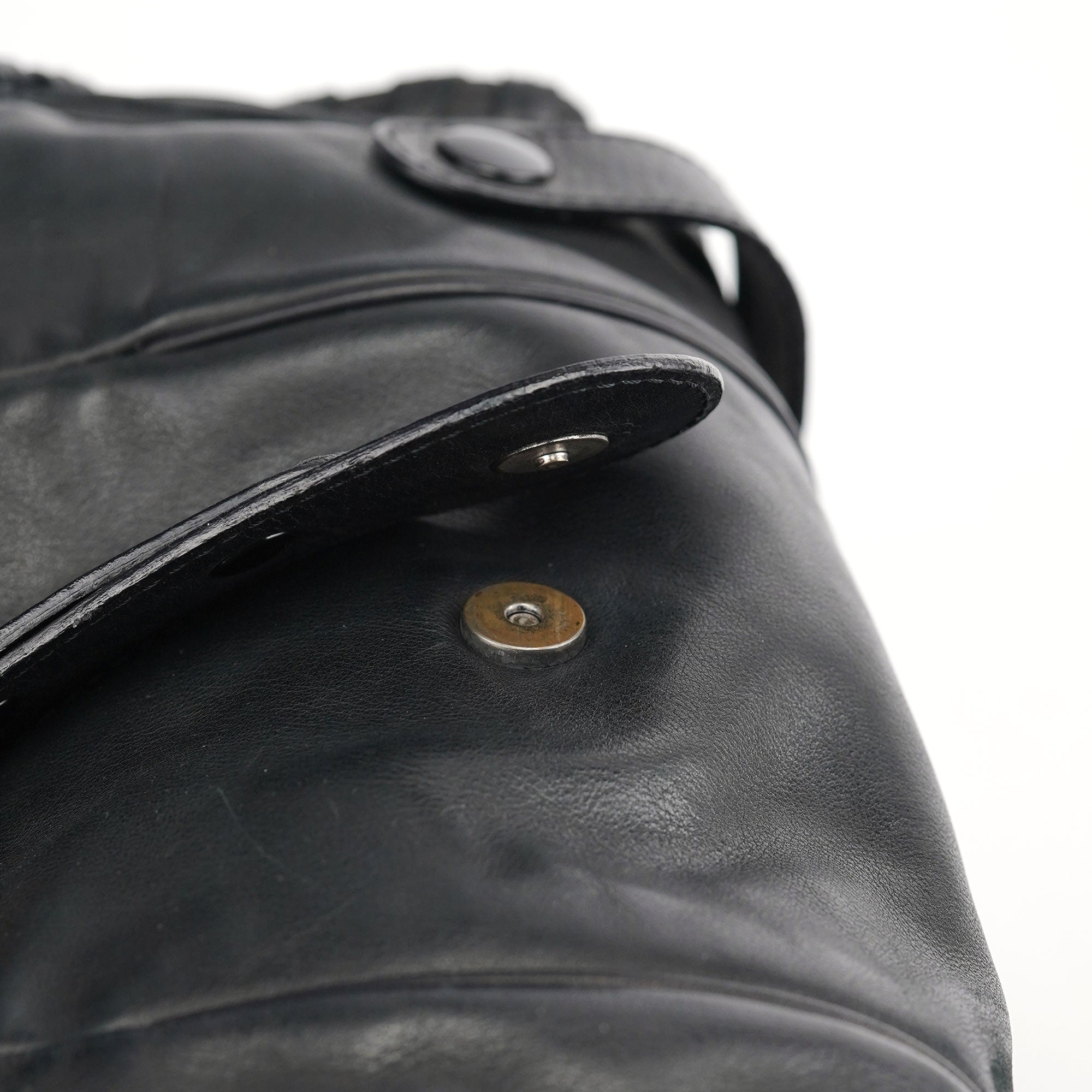 Full Black Lambskin Silverado Shoulder Bag - Main Image