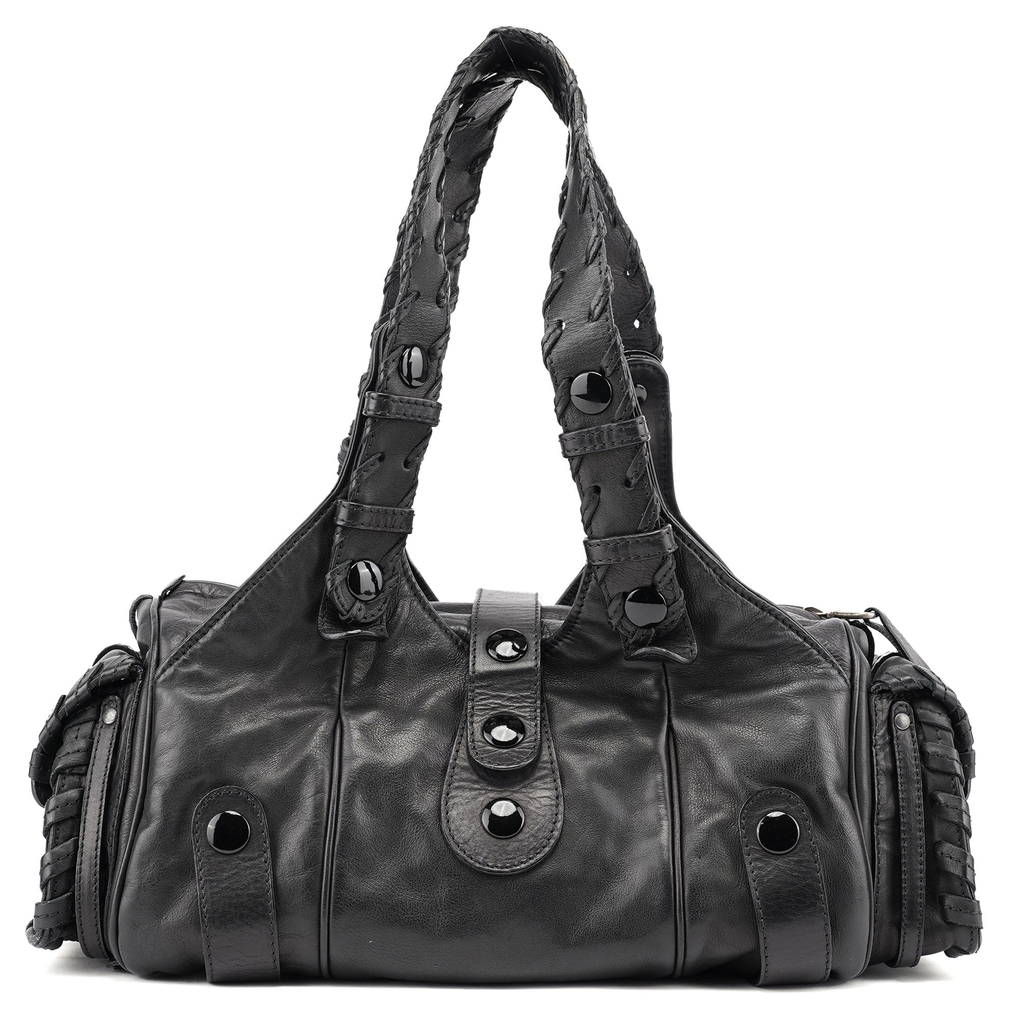 Chloé Sac porté épaule Silverado en cuir d'agneau entièrement noir