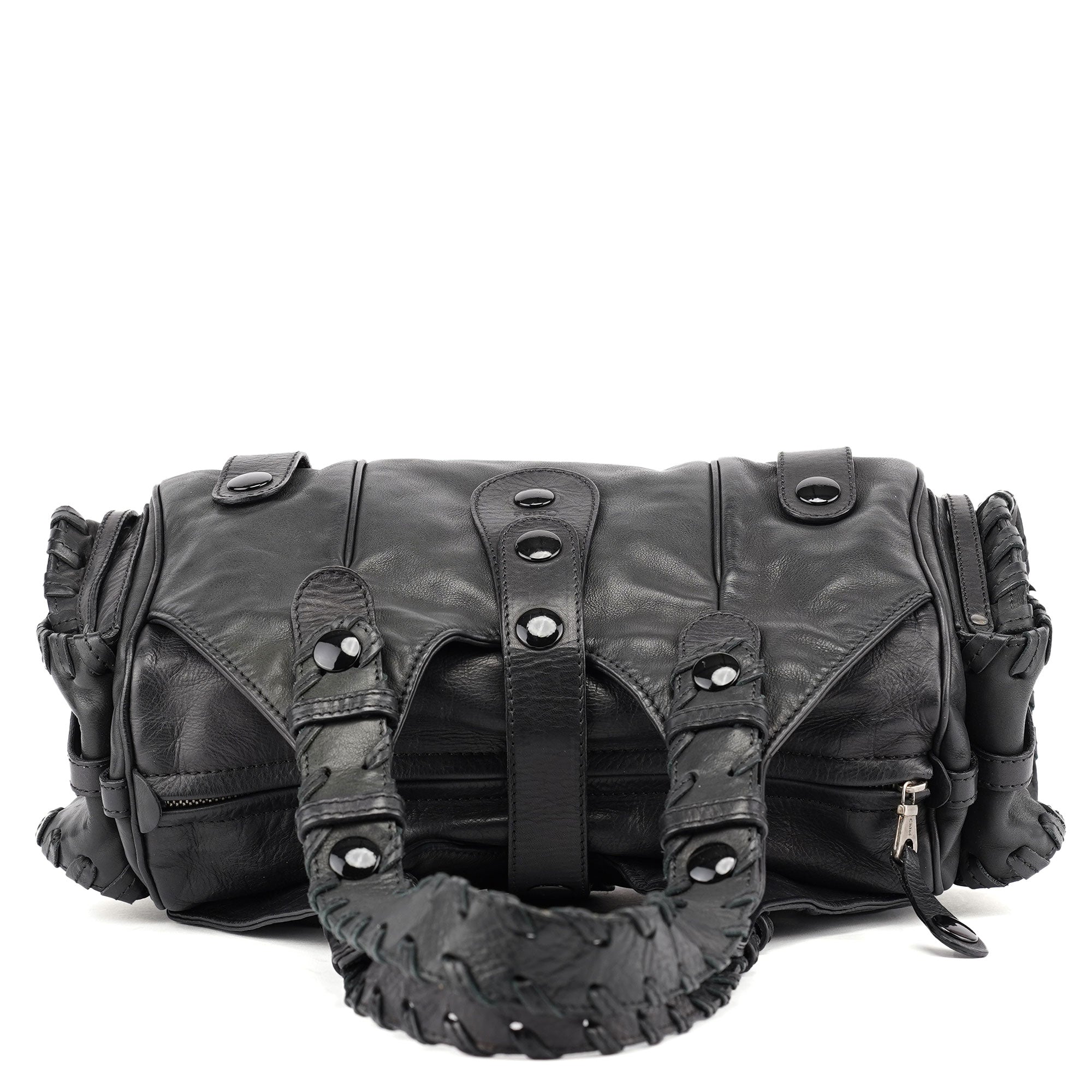 Chloé Sac porté épaule Silverado en cuir d'agneau entièrement noir