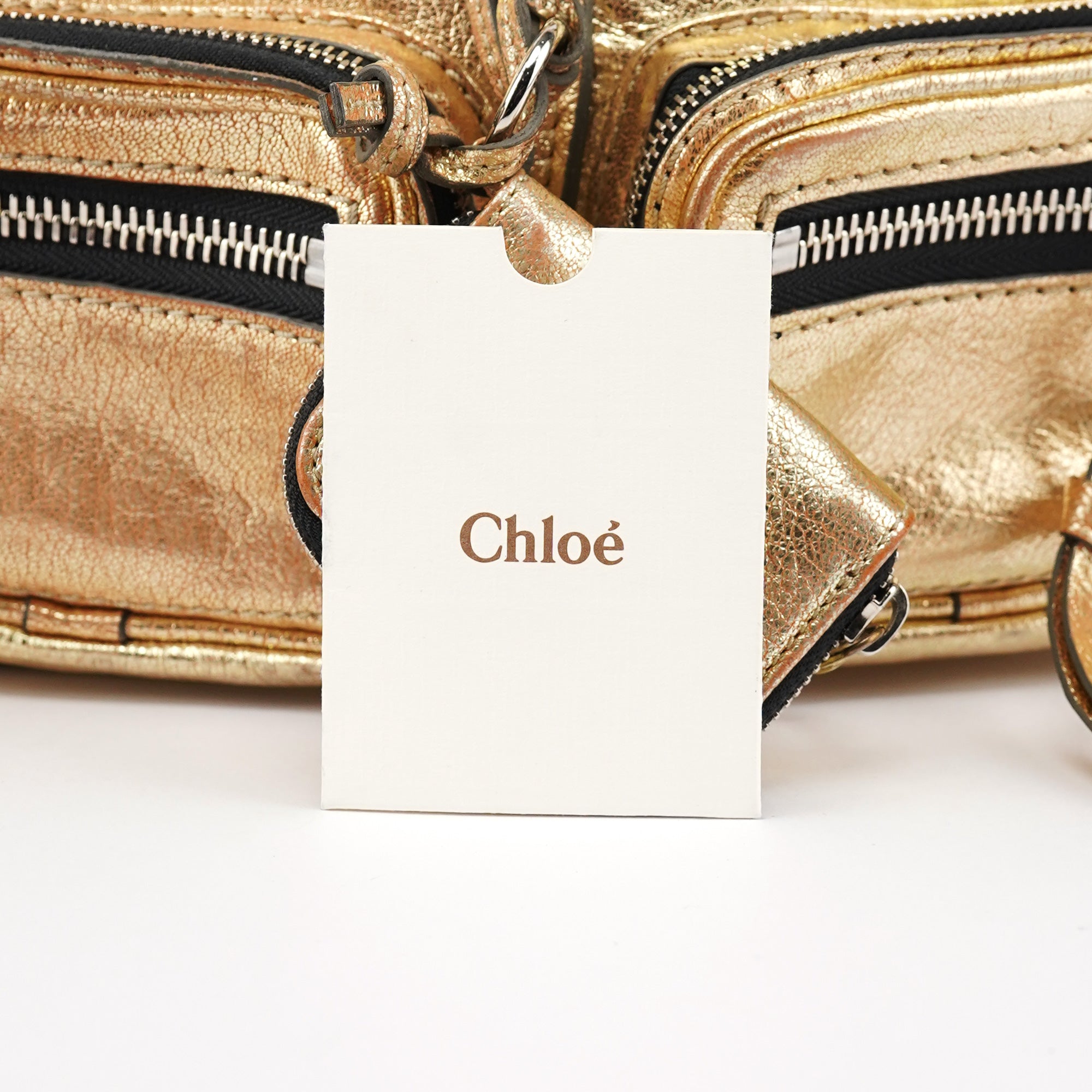 Chloé Gold Lambskin Betty Tote Bag