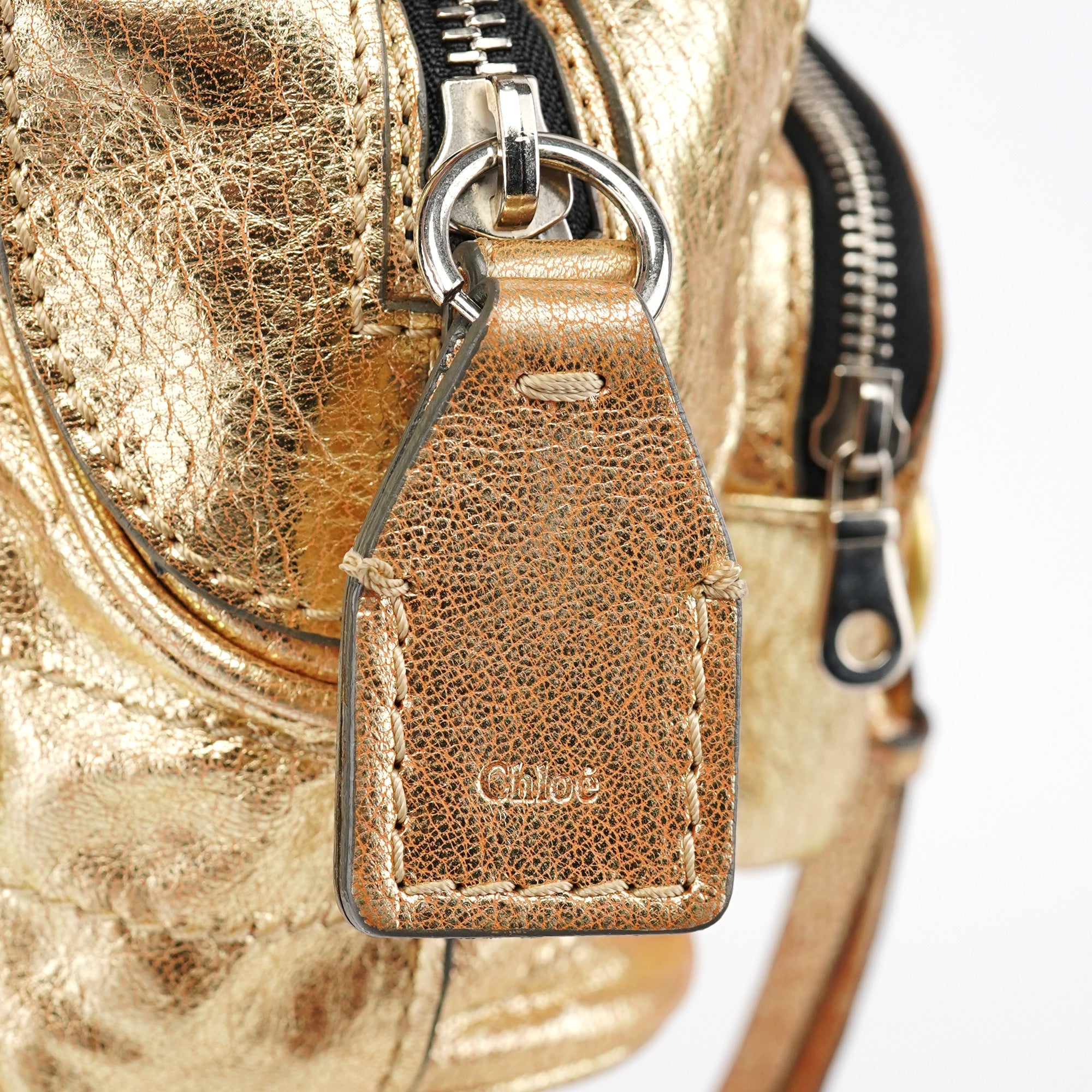 Chloé Gold Lambskin Betty Tote Bag