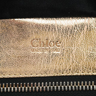 Chloe Gold Leather Betty Tote Bag