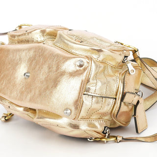 Chloe Gold Leather Betty Tote Bag