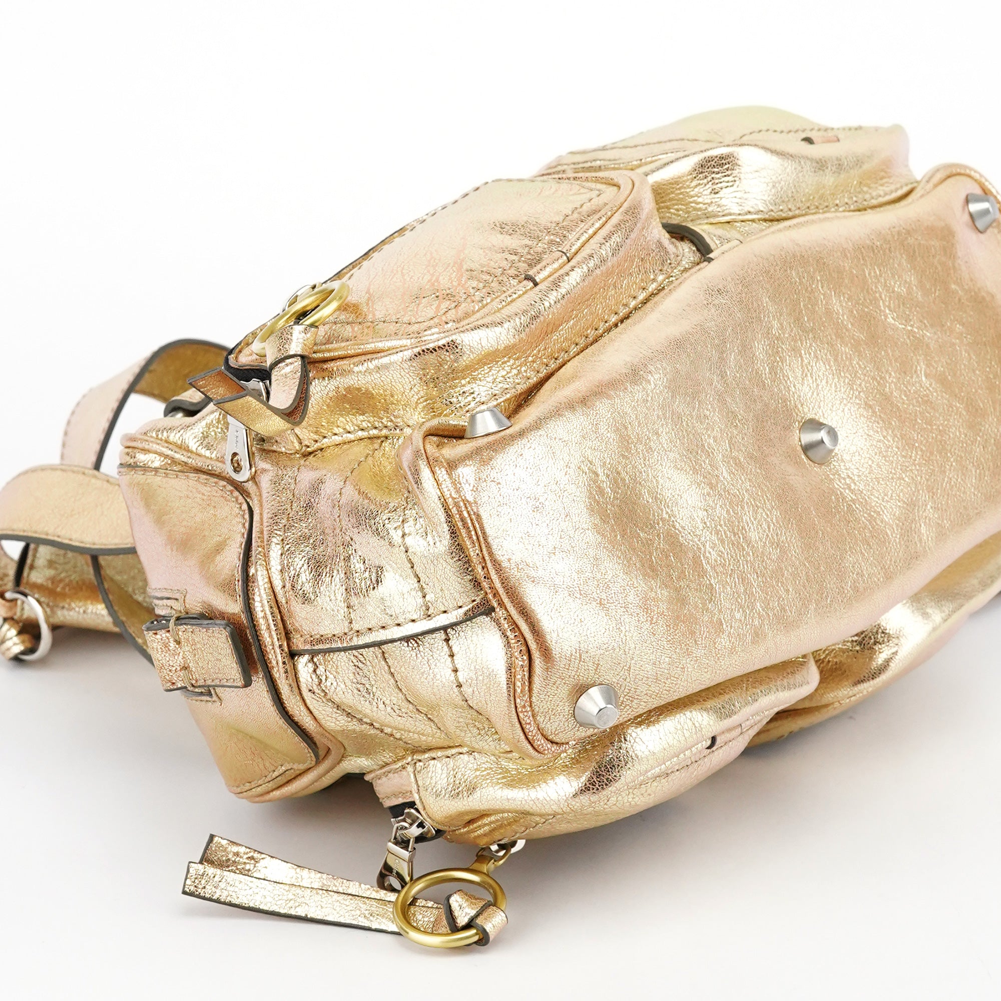 Chloe Gold Leather Betty Tote Bag