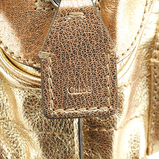 Chloe Gold Leather Betty Tote Bag
