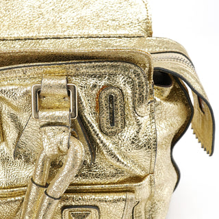 Chloe Gold Leather Elvire Tote Bag