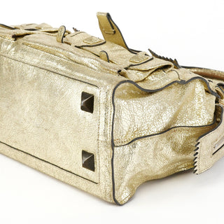 Chloe Gold Leather Elvire Tote Bag