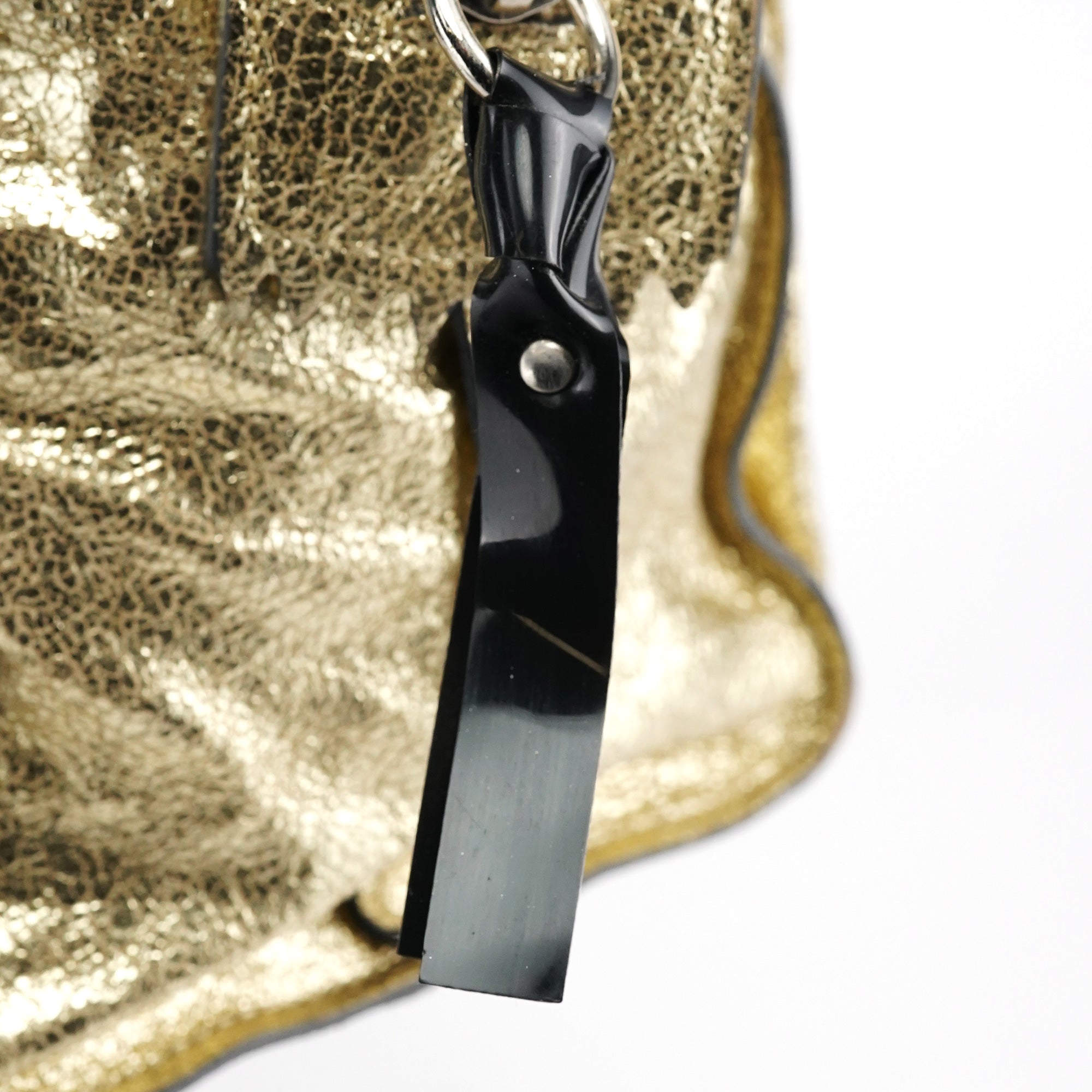 Chloe Gold Leather Elvire Tote Bag