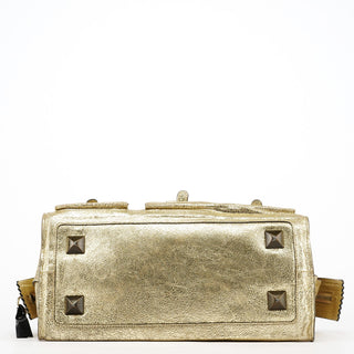 Chloe Gold Leather Elvire Tote Bag