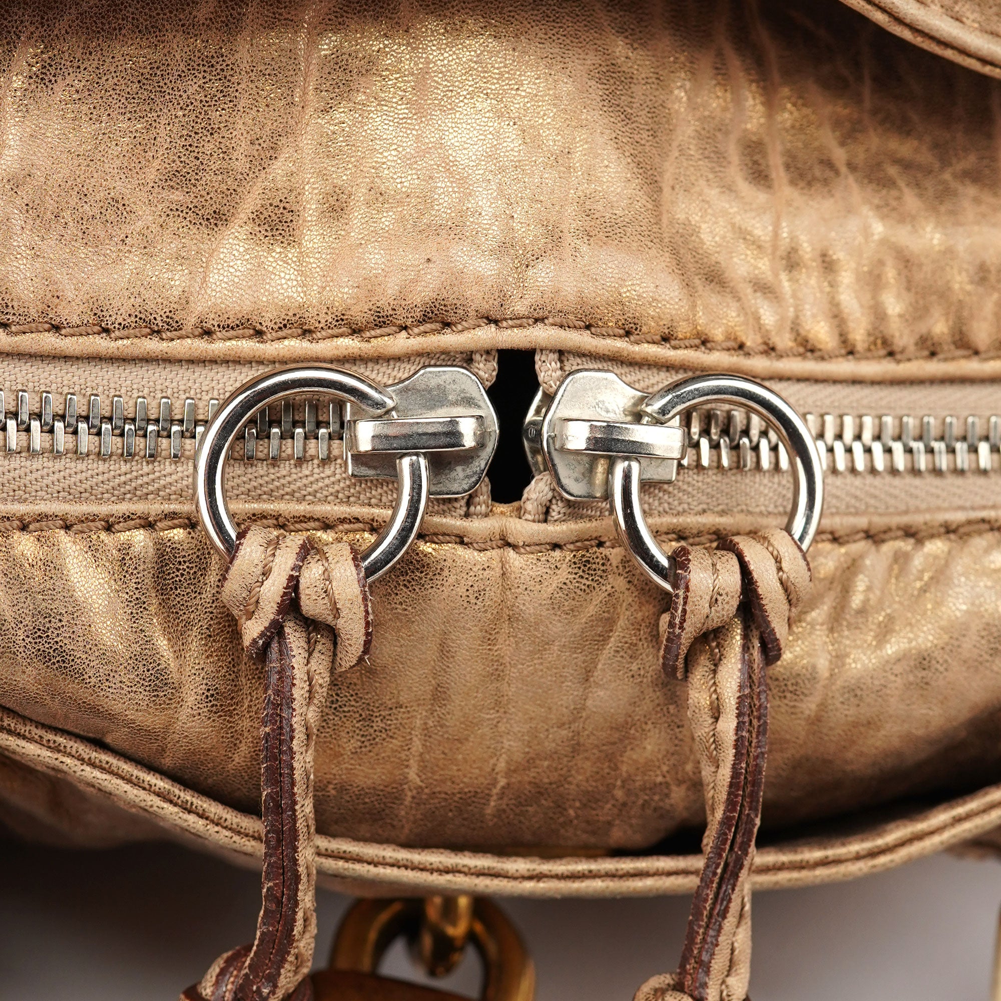 Chloé Gold Leather Paddington Shoulder Bag