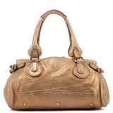Chloé Gold Leather Paddington Shoulder Bag