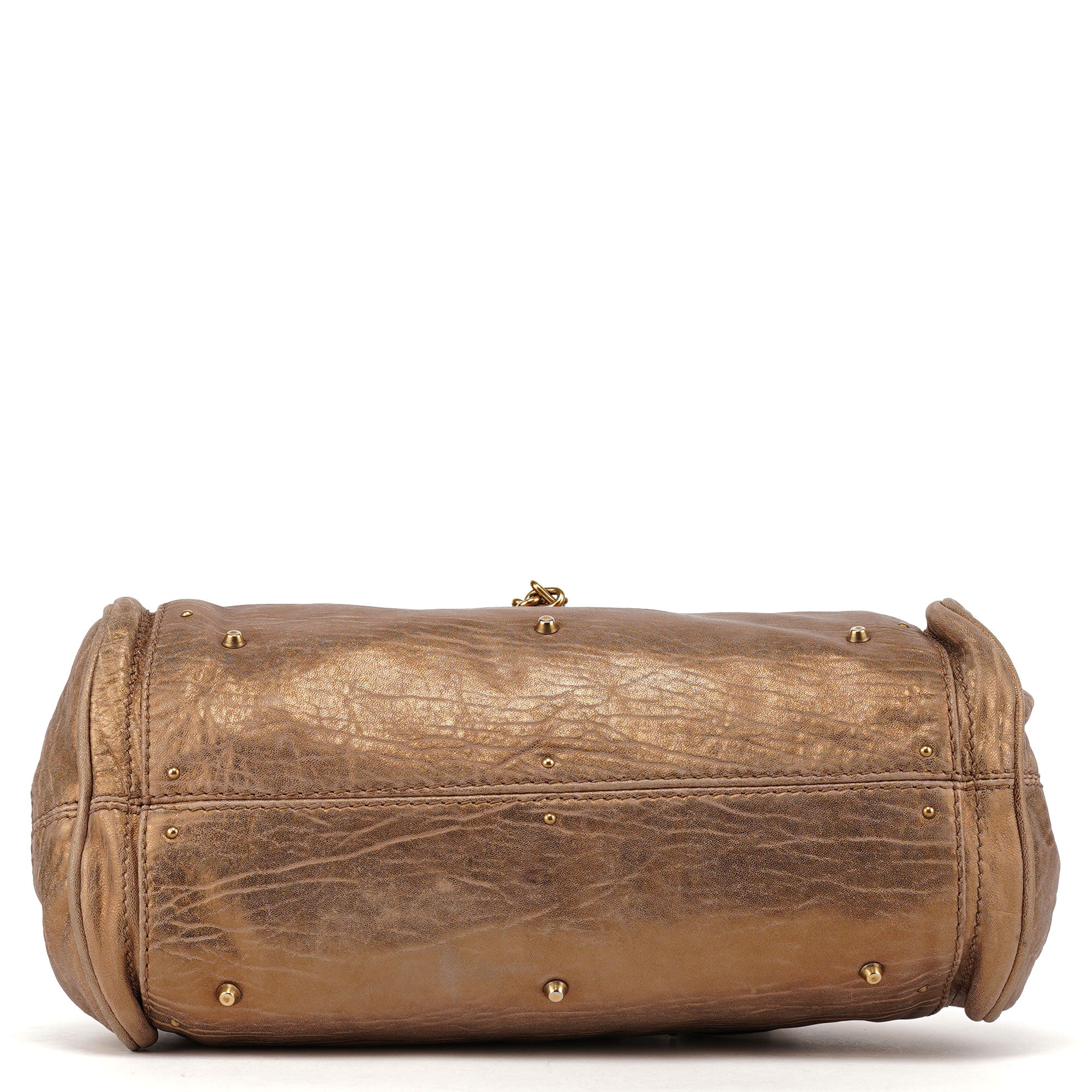Chloé Gold Leather Paddington Shoulder Bag