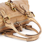Chloé Gold Leather Paddington Shoulder Bag