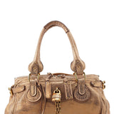 Chloé Gold Leather Paddington Shoulder Bag