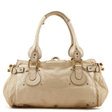 Chloé Gold Leather Paddington Shoulder Bag