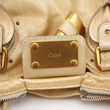 Chloé Gold Leather Paddington Shoulder Bag