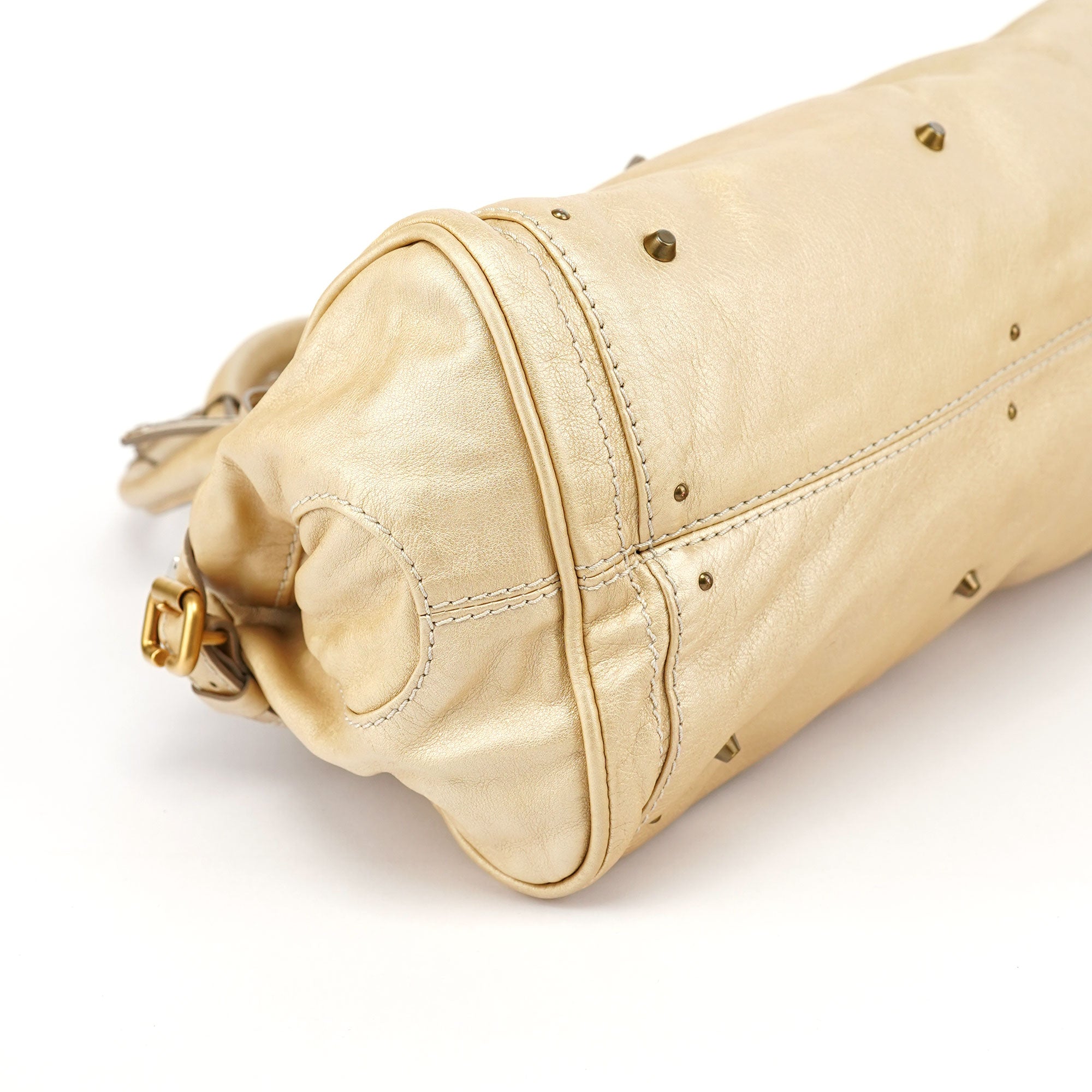 Chloé Gold Leather Paddington Shoulder Bag