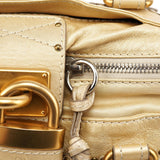 Chloé Gold Leather Paddington Shoulder Bag