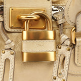 Chloé Gold Leather Paddington Shoulder Bag