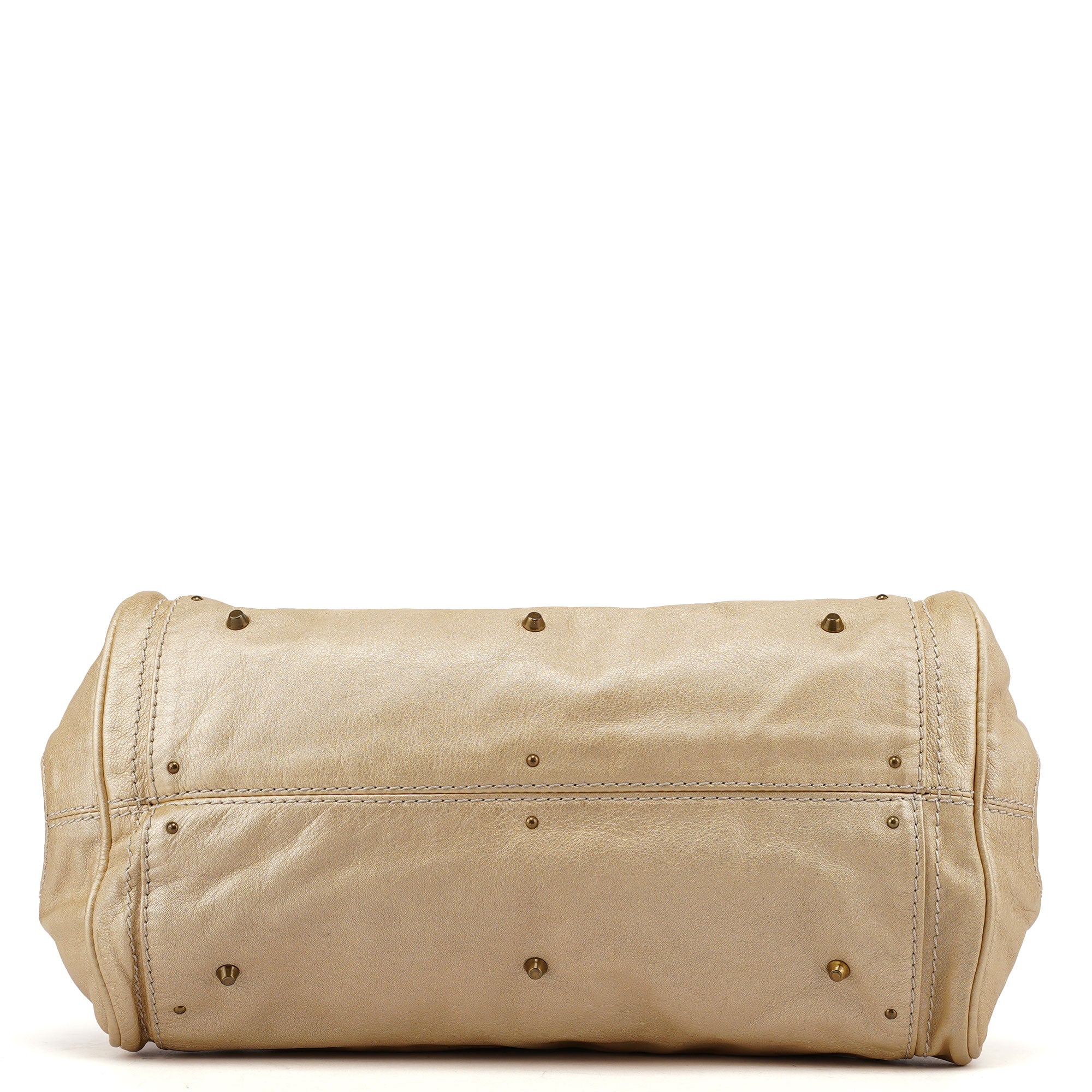 Chloé Gold Leather Paddington Shoulder Bag