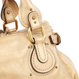 Chloé Gold Leather Paddington Shoulder Bag