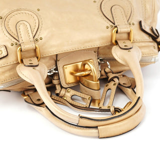 Chloé Gold Leather Paddington Shoulder Bag