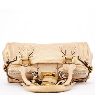 Chloé Gold Leather Paddington Shoulder Bag