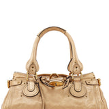 Chloé Gold Leather Paddington Shoulder Bag