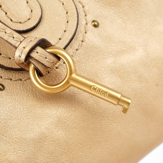 Chloé Gold Leather Paddington Shoulder Bag