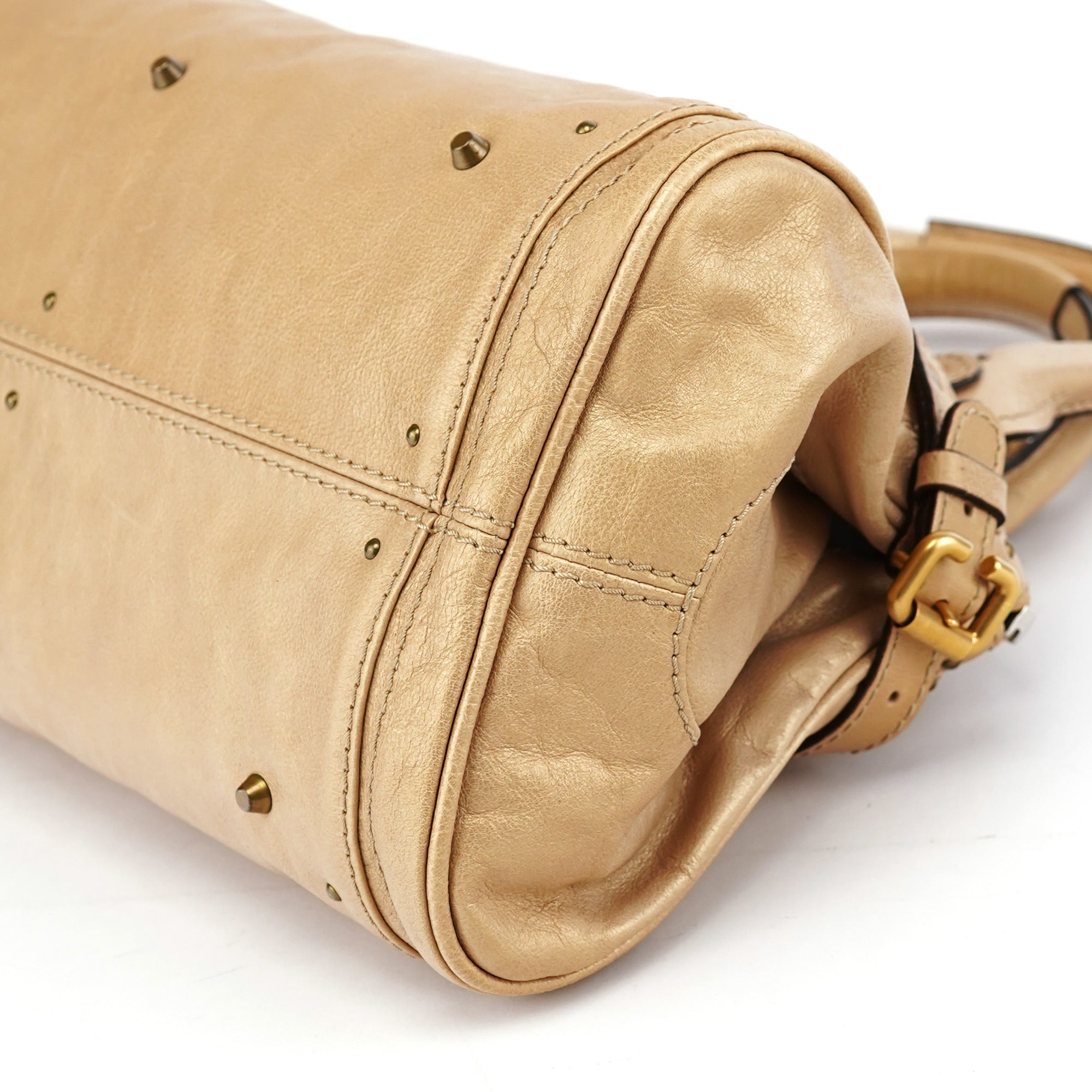 Chloé Gold Leather Paddington Shoulder Bag
