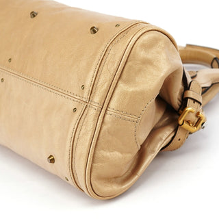 Chloé Gold Leather Paddington Shoulder Bag
