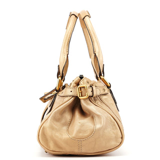 Chloé Gold Leather Paddington Shoulder Bag