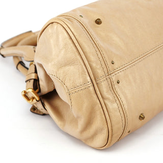 Chloé Gold Leather Paddington Shoulder Bag
