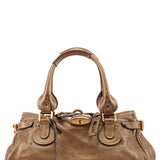 Chloé Gold Leather Paddington Shoulder Bag