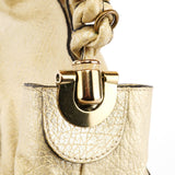Chloé Gold Metallic Leather Heloise Shoulder Bag