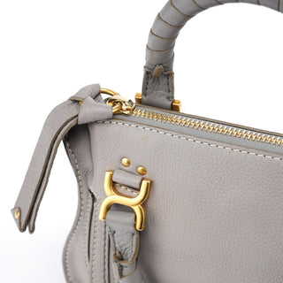 Chloe Gray Leather Mini Marcie 2-Way Bag