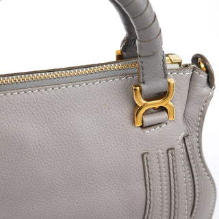 Chloe Gray Leather Mini Marcie 2-Way Bag