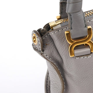 Chloe Gray Leather Mini Marcie 2-Way Bag