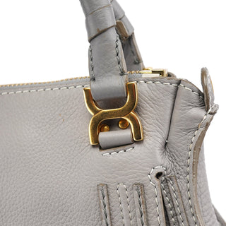Chloe Gray Leather Mini Marcie 2-Way Bag