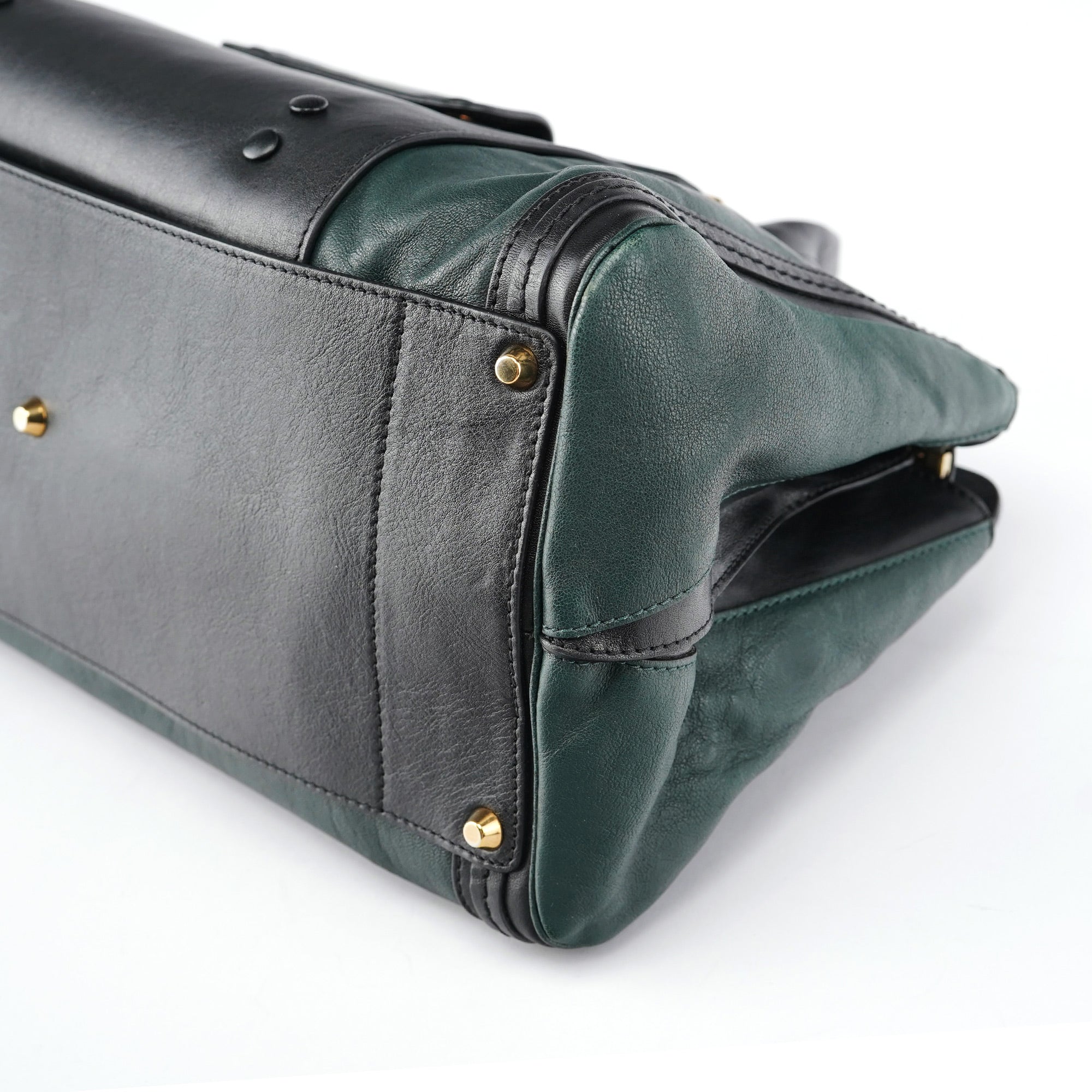 Chloé Green Lambskin 2-Way Tote Bag