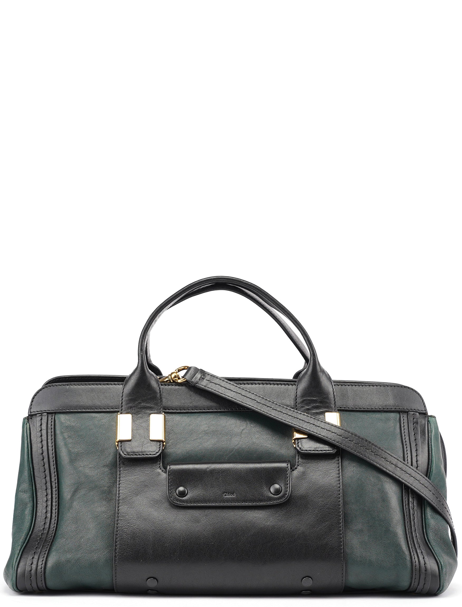 Chloé Green Lambskin 2-Way Tote Bag