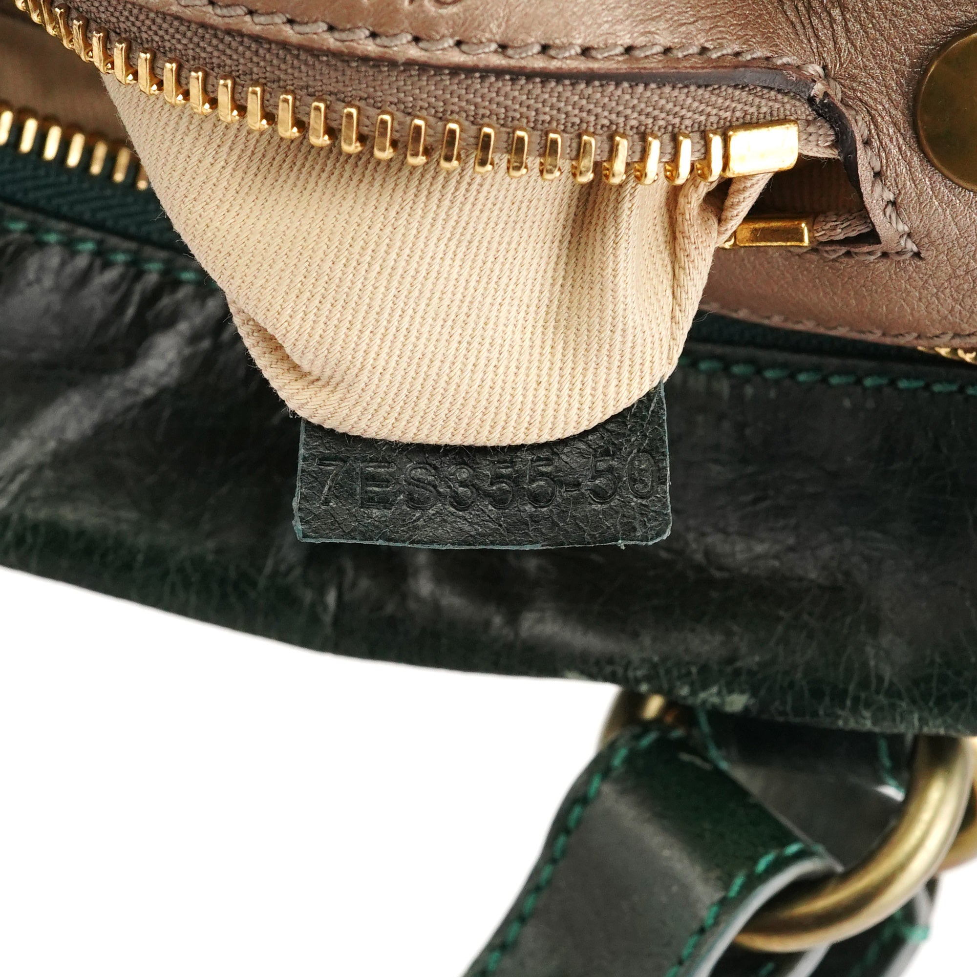 Chloé Green Leather Bay 2-Way Bag