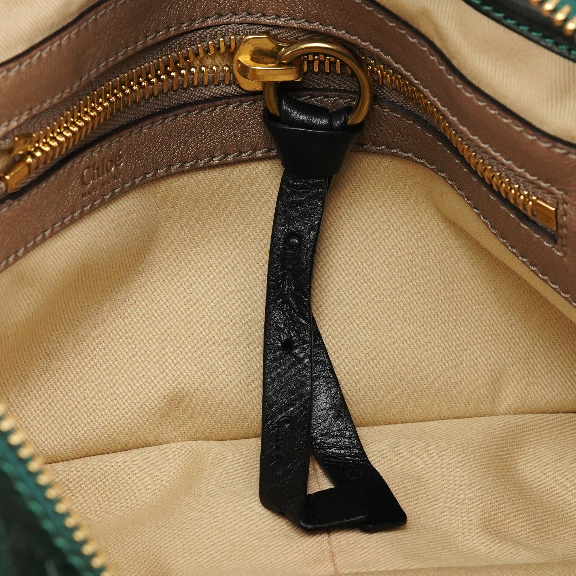 Chloé Green Leather Bay 2-Way Bag