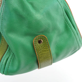 Chloe Green Leather Boston Tote Bag