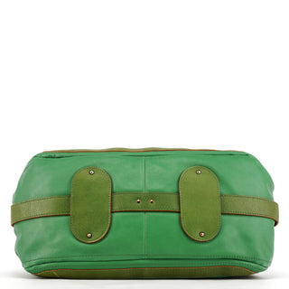 Chloe Green Leather Boston Tote Bag